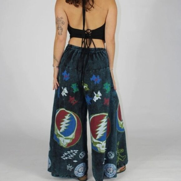 NWT Grateful Dead Pants w/ Stealies, Bolt, and Dancing Bears - Picture 4 of 6